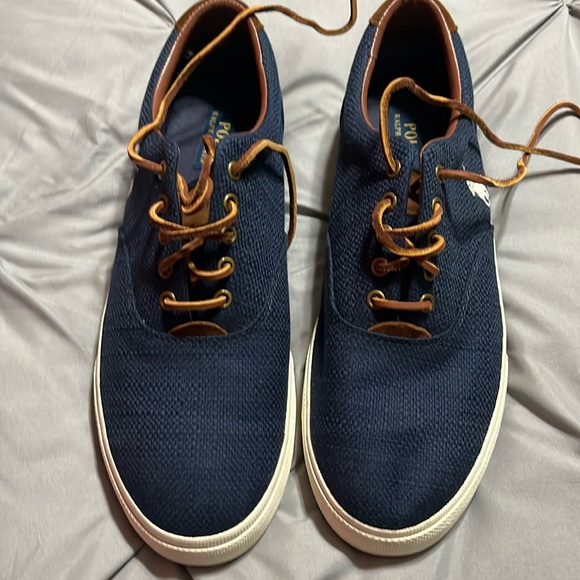 Polo Ralph Lauren Navy HOPSACKS SUEDE - Picture 1 of 8